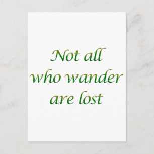 Nicht alle, die wandern postkarte