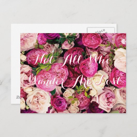 Nicht alle, die wandern postkarte (Vorne/Hinten)