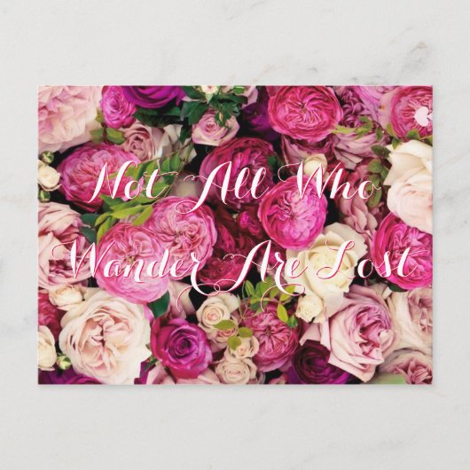 Nicht alle, die wandern postkarte (Vorderseite)