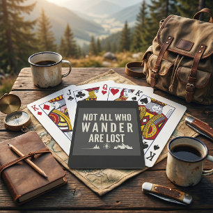 Nicht alle, die wandern, sind verloren Bergkunst Spielkarten