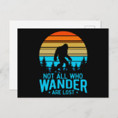 Nicht alle, die wandern, sind verloren | Bigfoot R Postkarte (Vorne/Hinten)