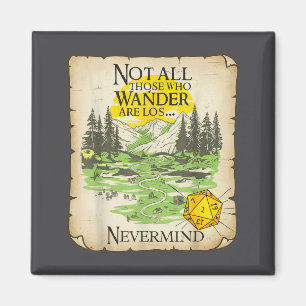 Nicht alle, die wandern, sind verloren Funny Maps  Magnet