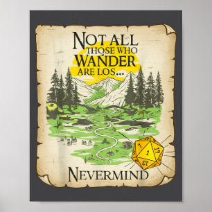Nicht alle, die wandern, sind verloren Funny Maps  Poster