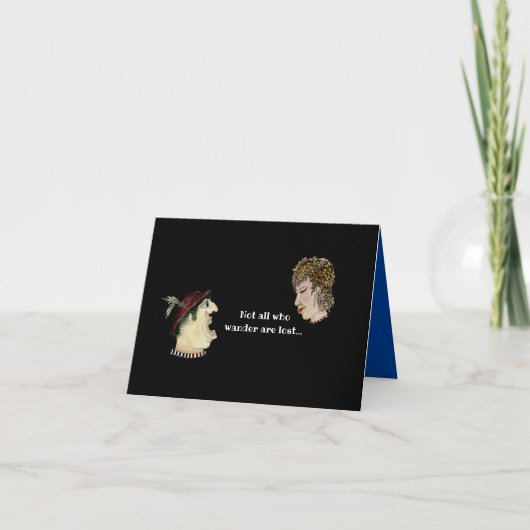 Nicht alle, die wandern, sind verloren karte (Vorderseite)