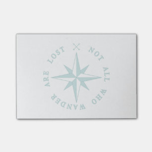 Nicht alle, die wandern, sind verloren post-it klebezettel