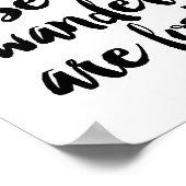 Nicht alle, die wandern, sind verloren poster (Ecke)