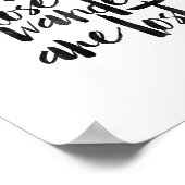 Nicht alle, die wandern, sind verloren poster (Ecke)