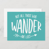 Nicht alle, die wandern, sind verloren postkarte (Vorne/Hinten)