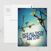 Nicht alle, die wandern, sind verloren postkarte (Vorne/Hinten)