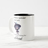 Nicht alle, die wandern, sind verloren. zweifarbige tasse (Vorderseite Links)