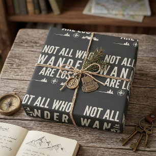 Nicht alle, die wandern, sind verlorene Bergkunst Geschenkpapier