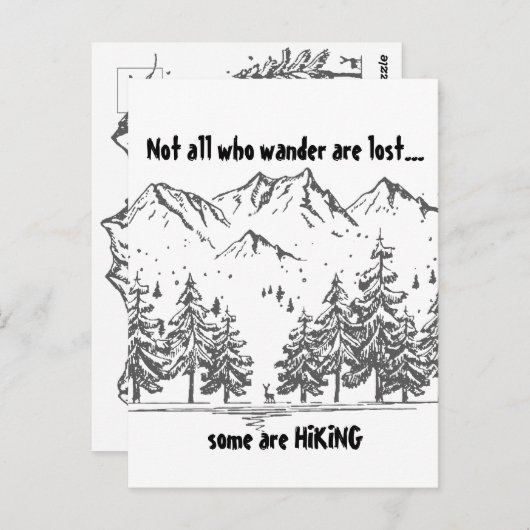 Nicht alle, die wandern, verlieren Spaß beim WANDE Postkarte (Vorne/Hinten)