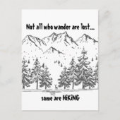 Nicht alle, die wandern, verlieren Spaß beim WANDE Postkarte (Vorderseite)