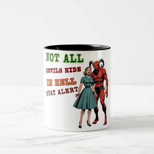 Nicht alle Geräte verstecken sich in der Hölle - R Zweifarbige Tasse (Mittel)