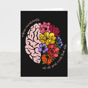 Nicht alle großen Geister denken gleich Flower Aut Karte