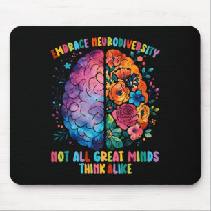 Nicht alle großen Geister denken gleich - Neurodiv Mousepad