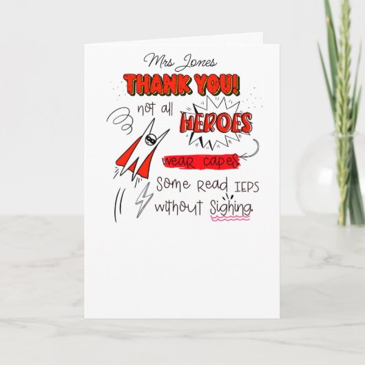 Nicht alle Helden tragen Capes SENCO SEN Lehrer Karte (Vorderseite)