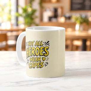 Nicht alle Helden tragen Umhänge Comic Style Tasse