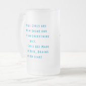 Nicht alle Mädchen sind aus Zucker und Gewürz Mattglas Bierglas (Vorderseite Links)