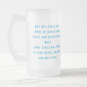 Nicht alle Mädchen sind aus Zucker und Gewürz Mattglas Bierglas