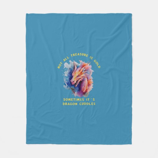 Nicht alle Schätze sind Gold Dragon Cuddles Blanke Fleecedecke (Vorderseite)