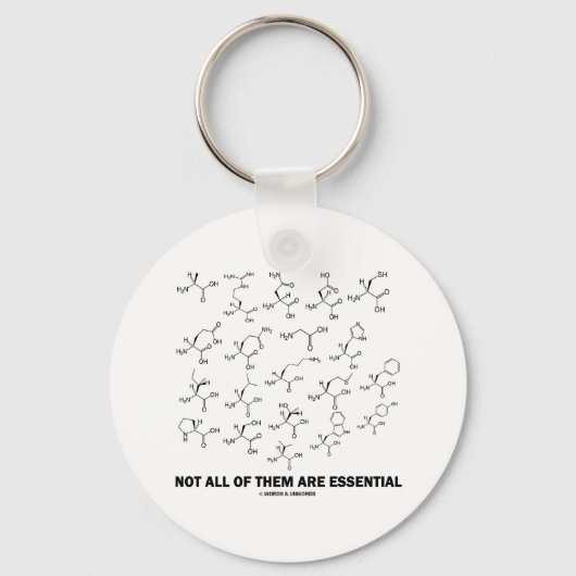 Nicht alle sind essenziell (20 Aminosäuren) Schlüsselanhänger (Vorderseite)