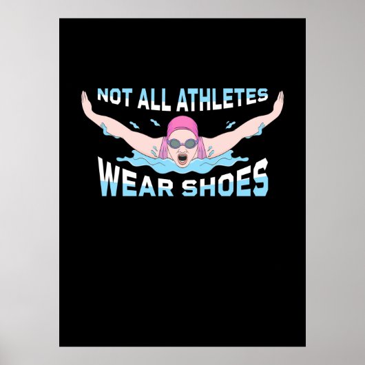 Nicht alle Sportler tragen Schuhe Poster (Vorne)