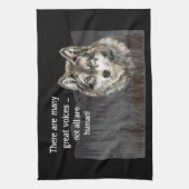 Nicht alle Stimmen Menschlicher Inspirationswolf Z Küchentuch (Vertikal)