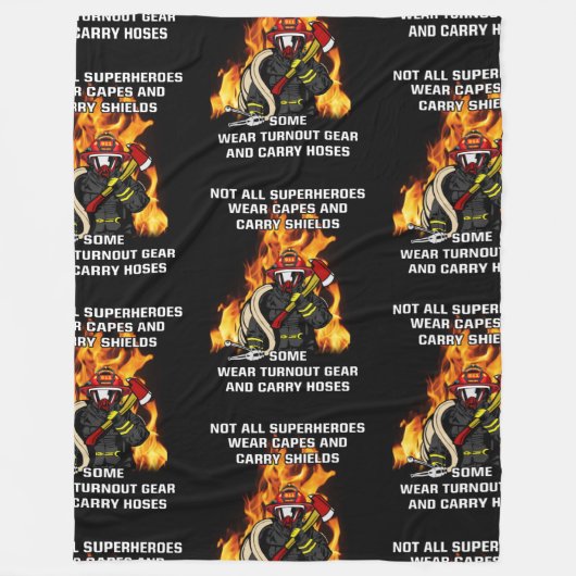 Nicht alle Superhelden... Feuerwehrmann Fleecedecke (Vorderseite)