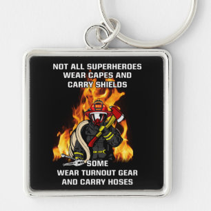 Nicht alle Superhelden... Feuerwehrmann Schlüsselanhänger