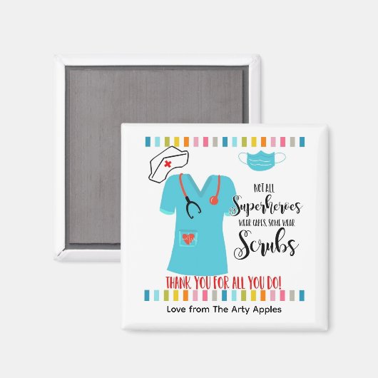 Nicht alle Superhelden tragen Kapseln NURSES Magnet (Vorderseite/Rückseite)