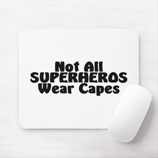 Nicht alle SUPERHEROS Abnutzungs-Kape Mousepad (Mit Mouse)