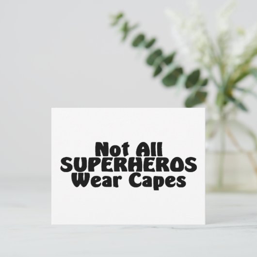 Nicht alle SUPERHEROS Abnutzungs-Kape Postkarte (Stehend Vorderseite)
