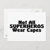 Nicht alle SUPERHEROS Abnutzungs-Kape Postkarte (Vorne/Hinten)