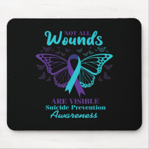 Nicht alle Wunden sind erkennbar Selbstmordbewusst Mousepad
