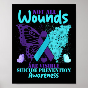 Nicht alle Wunden sind erkennbar Selbstmordbewusst Poster