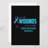 Nicht alle Wunden sind erkennbar Suizidprävention Save The Date (Vorne/Hinten)