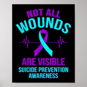 Nicht alle Wunden sind sichtbar Frohes Selbstmordb Poster