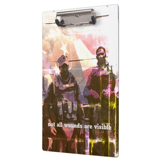 Nicht alle Wunden sind sichtbar. Klemmbrett (Links)
