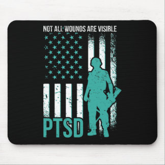 Nicht alle Wunden sind sichtbar - PTBS-Bewusstsein Mousepad