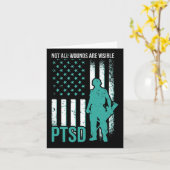 Nicht alle Wunden sind sichtbar - Ptsch-Bewusstsei Karte (Gelbe Blume)