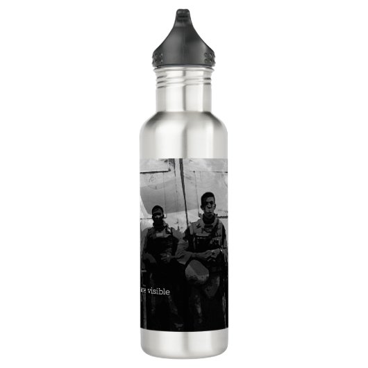 Nicht alle Wunden sind sichtbar PTSD Awareness Fla Edelstahlflasche (Rechts)