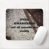 Nicht alle Wunden sind sichtbar PTSD Clipboard Mau Mousepad (Mit Mouse)