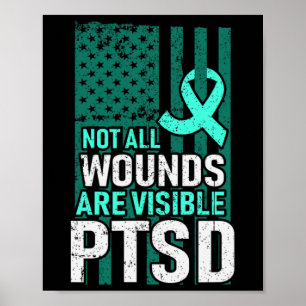 Nicht alle Wunden sind sichtbar PTSD Unterstützung Poster
