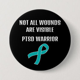 NICHT ALLE WUNDEN SIND SICHTBAR. PTSD WARRIOR. BUTTON