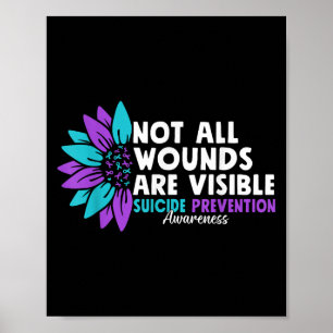 Nicht alle Wunden sind sichtbar Selbstmordbewussts Poster