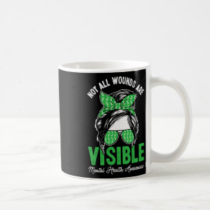 Nicht alle Wunden sind sichtbar, undurchsichtig, p Kaffeetasse
