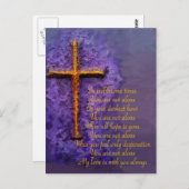 Nicht allein lila postkarte (Vorne/Hinten)