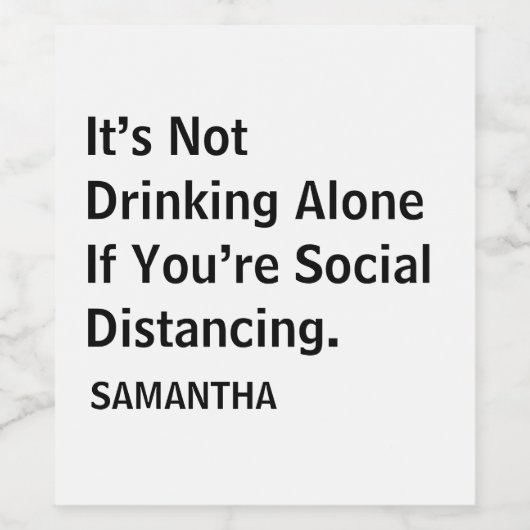 Nicht allein trinken, wenn man Spaß in sozialer Di Weinetikett (Einzelnes Label)