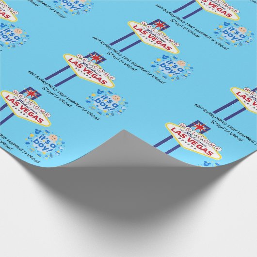 Nicht alles Bleibe in Vegas, es ist ein Junge Geschenkpapier (Ecke)